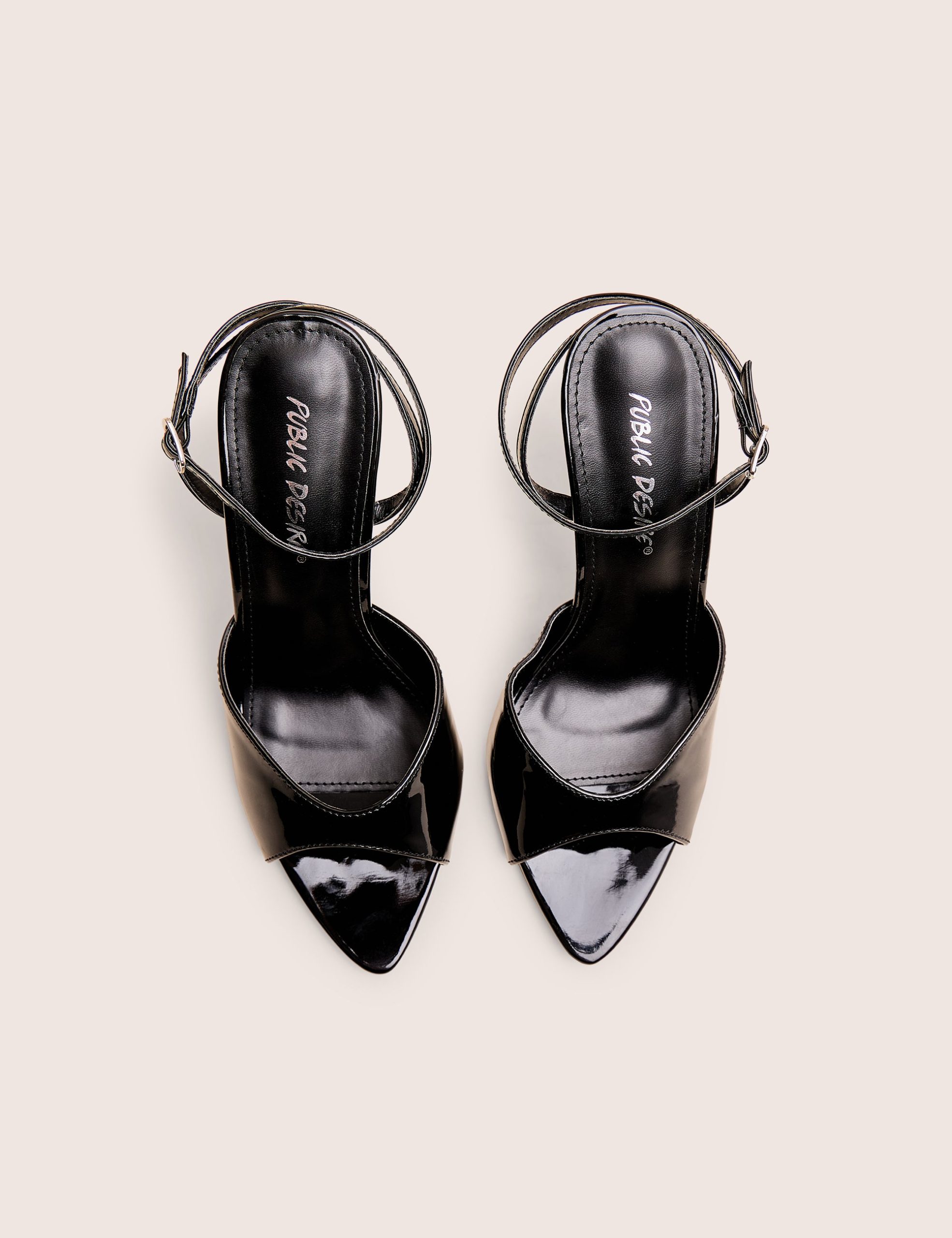 Caught on Black Peep Toe Curved High Heel - Image 3