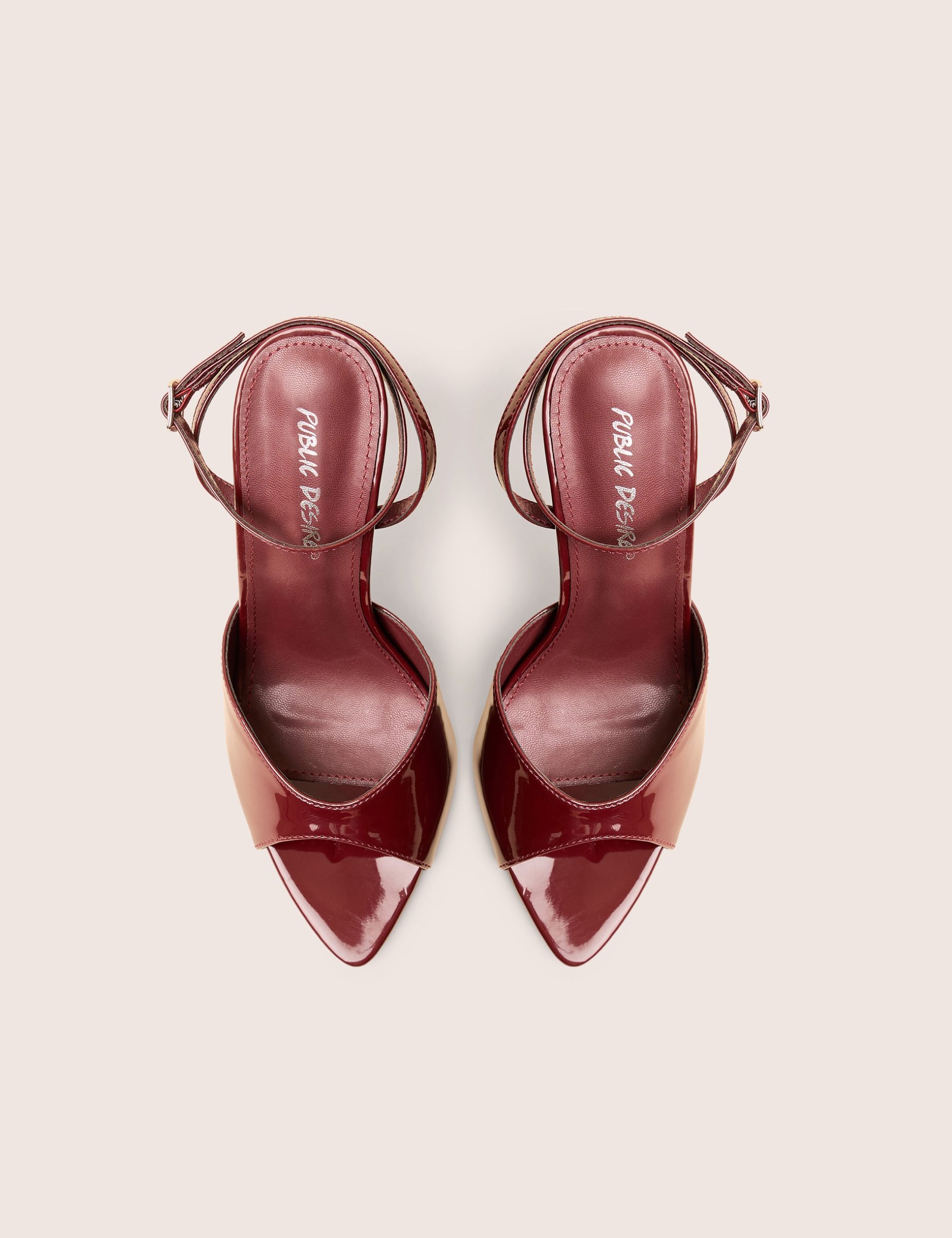 Caught on Wine Peep Toe Curved High Heel - Image 2