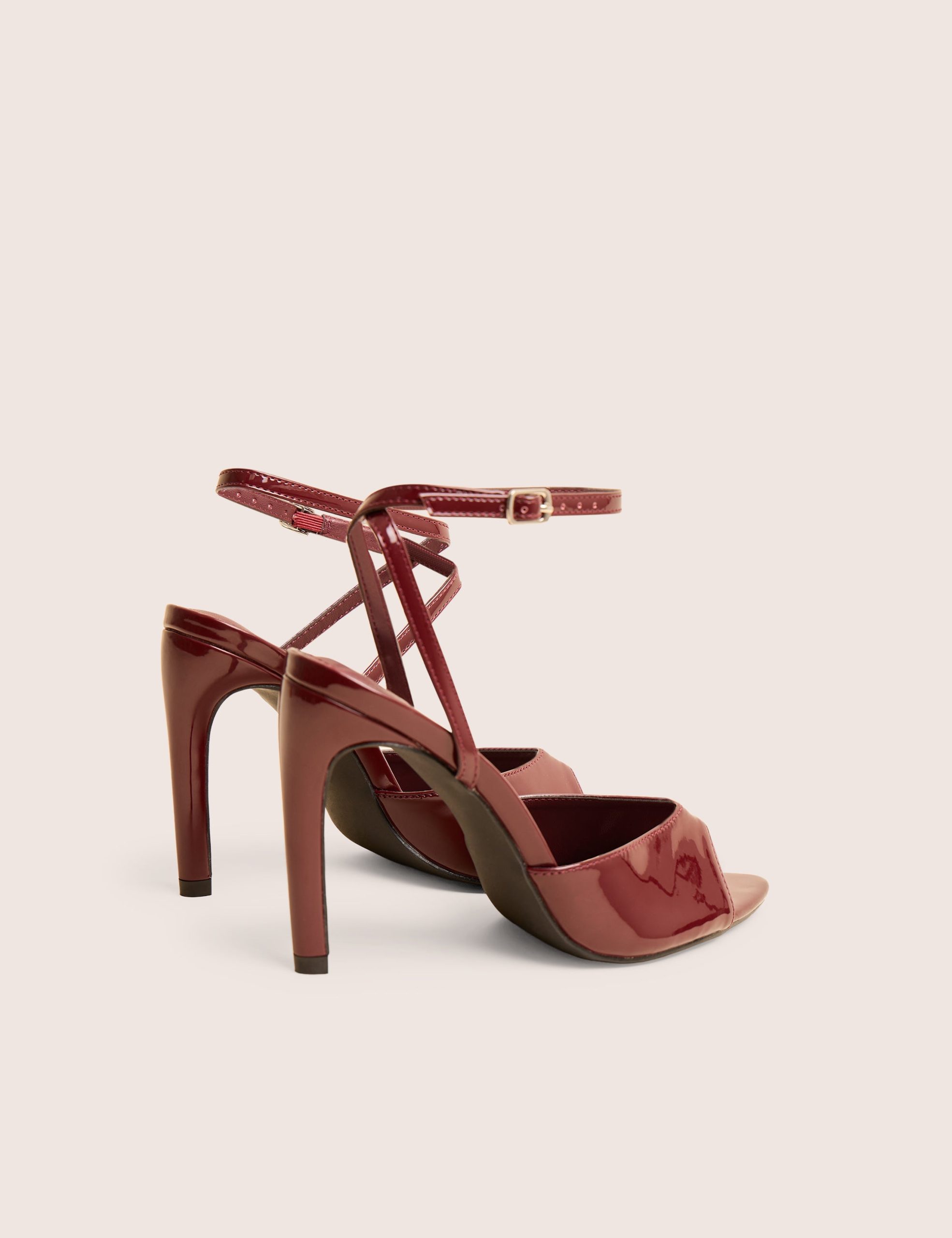 Caught on Wine Peep Toe Curved High Heel - Image 3