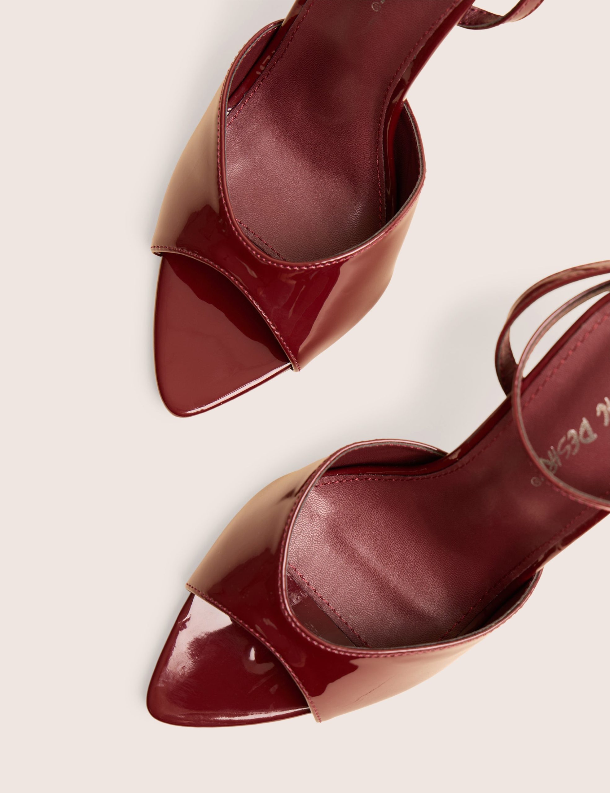 Caught on Wine Peep Toe Curved High Heel - Image 4