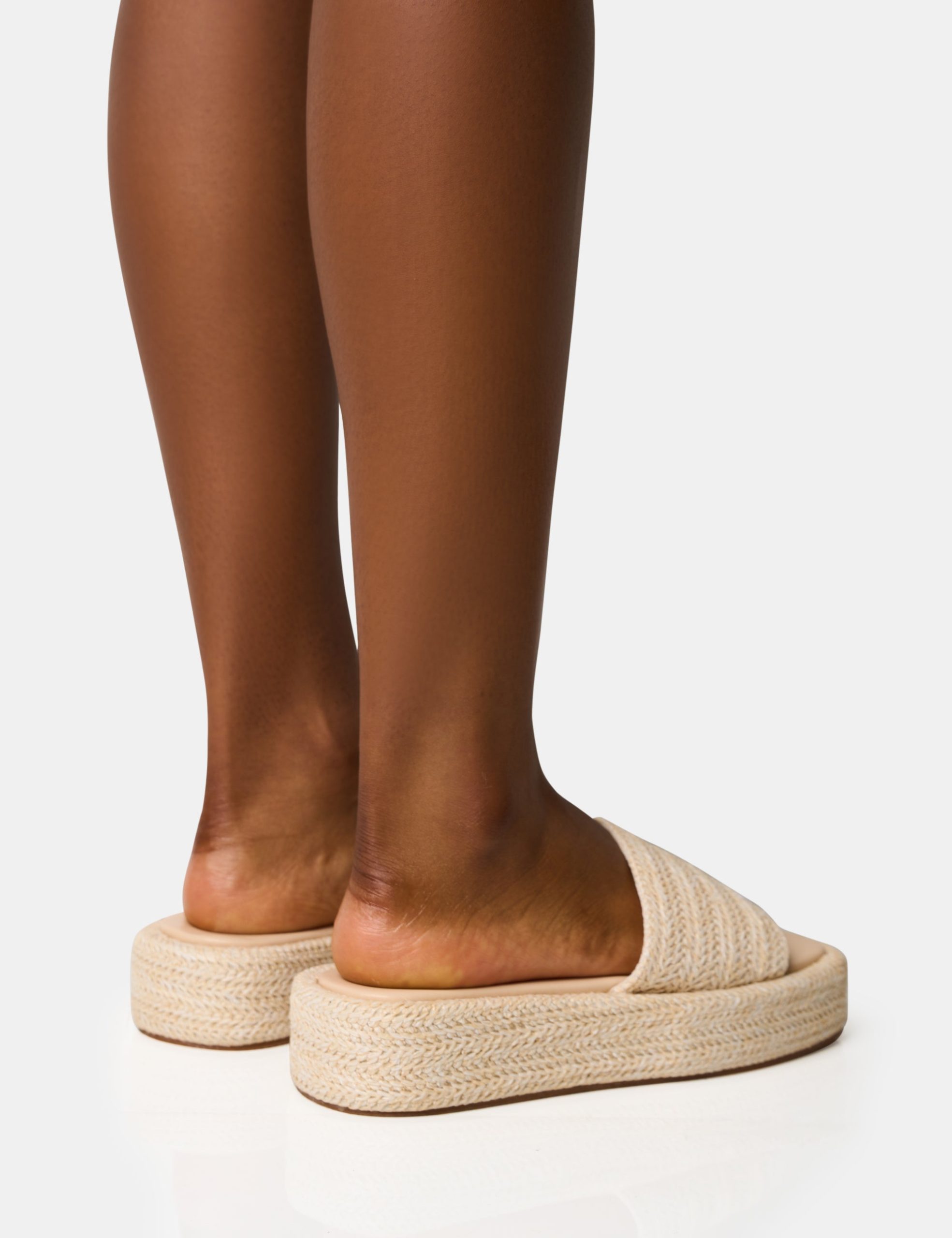 Eclipse Natural Raffia Platform Sandals - Image 4