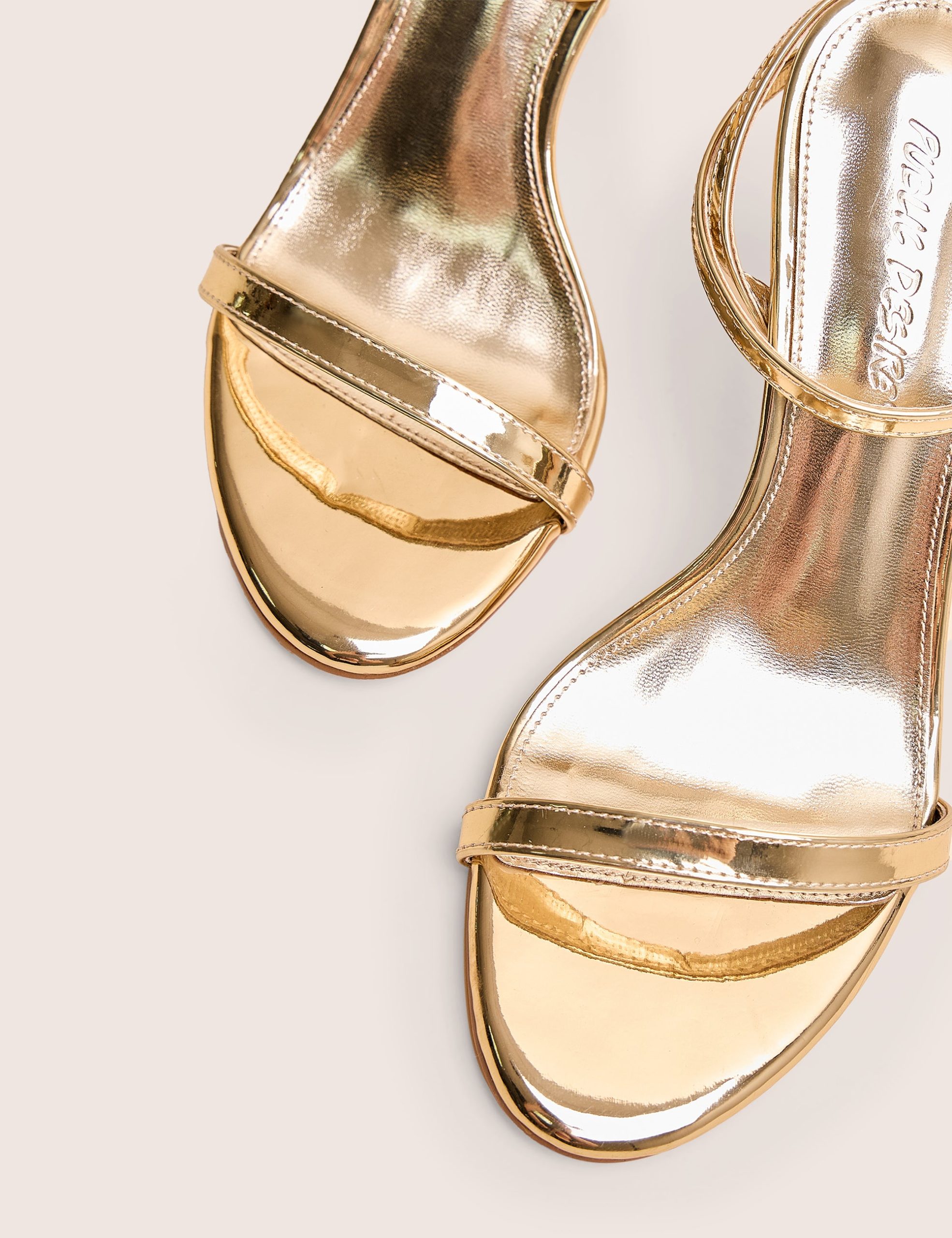 Selene Gold Curved Heels Barely There - Image 3
