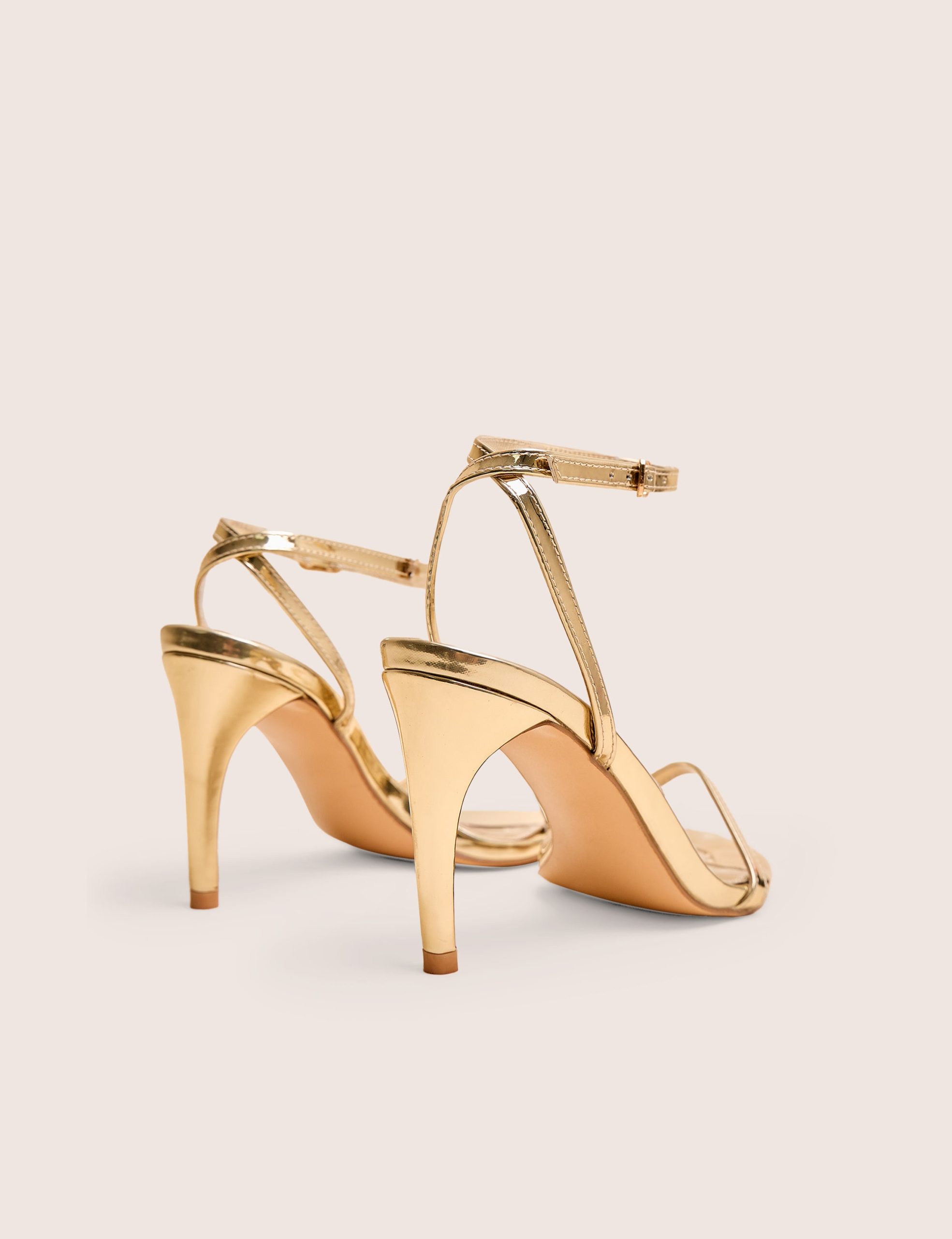 Selene Gold Curved Heels Barely There - Image 4