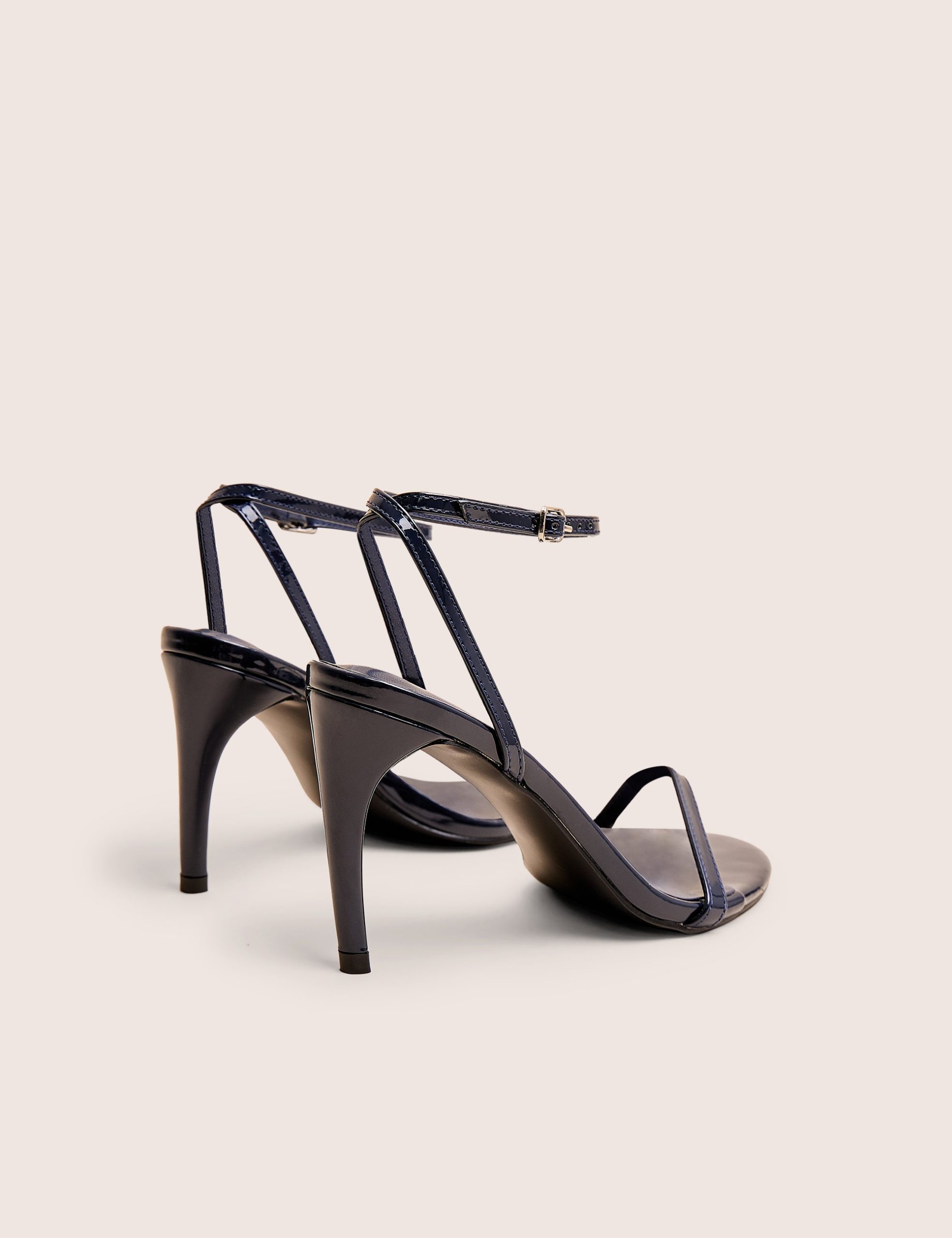 Selene Navy Patent Curved Heels Barely There - Image 4